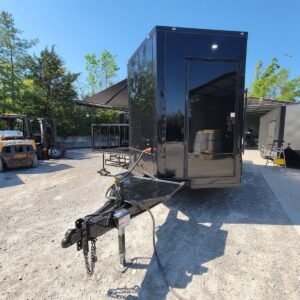 8.5′ X 18′ Custom Enclosed Stage and Event Deck over Blackout With Black Trim