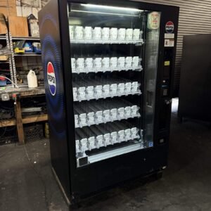 Refurbished Vendo GF-9 Glass Front Vending Machine — 45 Selections, Robotic Delivery
