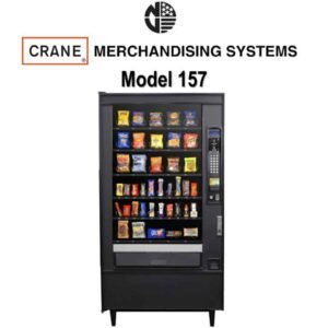 Refurbished Crane National 157 Snack Vending Machine — 5-Wide, Glass Front, 40 Selections
