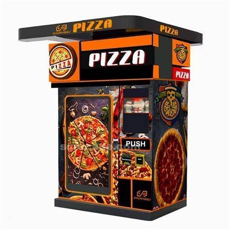 Used Touchscreen Pizza Vending Machine — Hot, Fresh Pizza 24/7, No Staff Used Touchscreen Pizza Vending Machine — Hot, Fresh Pizza 24/7, No Staff