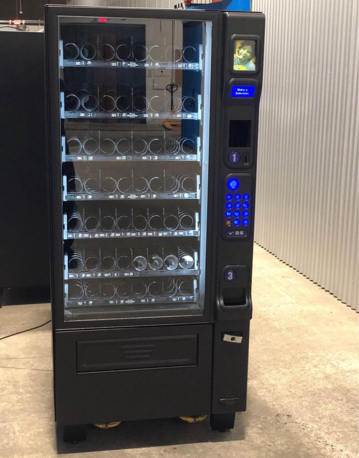 Used Crane National 180 Snack Vending Machine Used Crane National 180 Snack Vending Machine