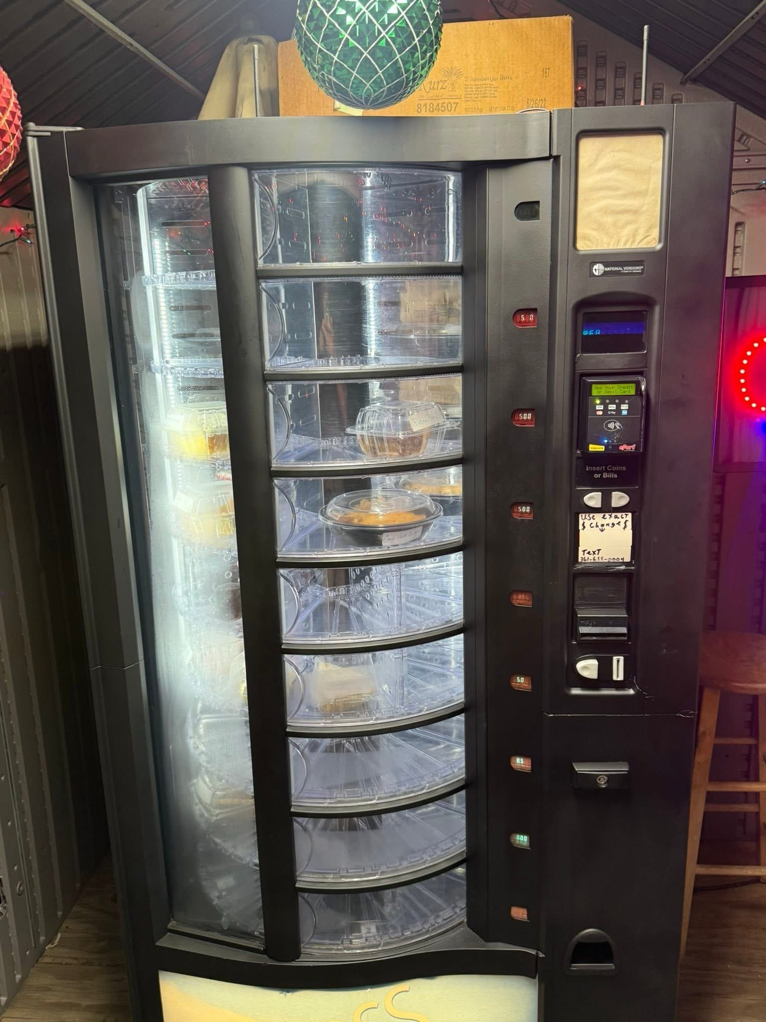 Used Crane National 431 Cold Food Vending Machine Used Crane National 431 Cold Food Vending Machine