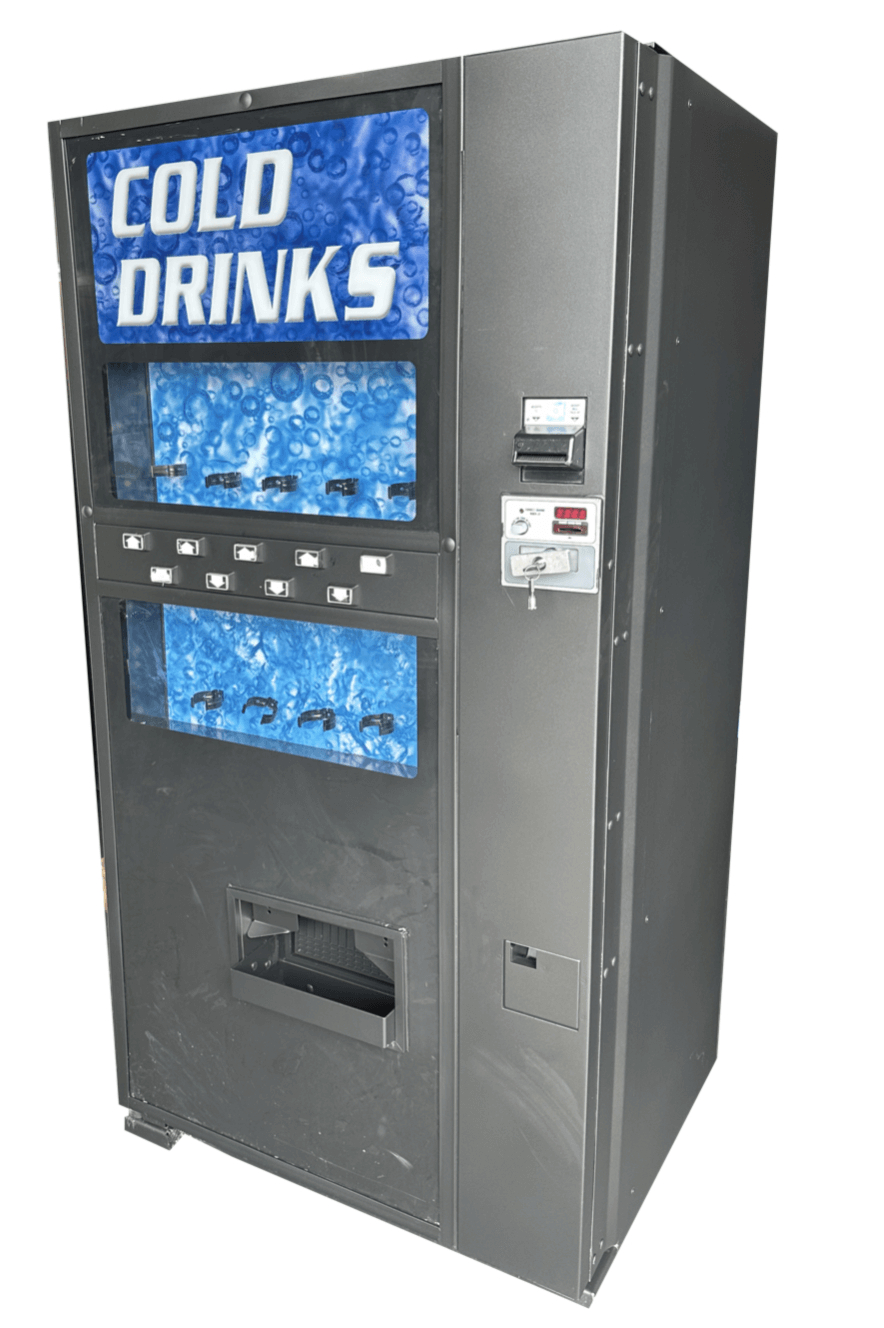 Refurbished Dixie Narco 501E Live Display Beverage Vending Machine — 9 Selections, 501 Cans Refurbished Dixie Narco 501E Live Display Beverage Vending Machine — 9 Selections, 501 Cans