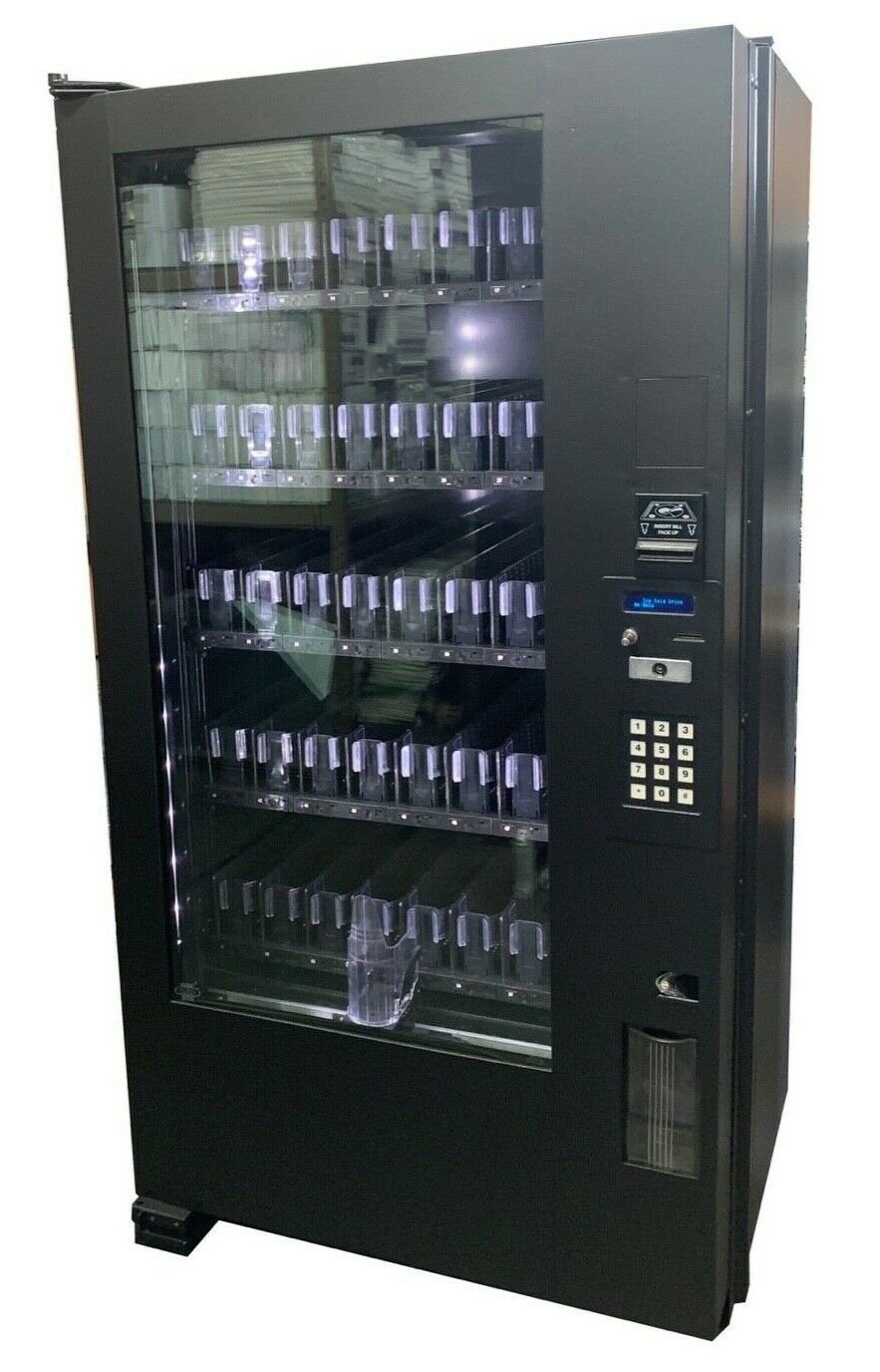 Refurbished Royal Vision Vendor RVV-500 Glass Front Vending Machine — 40 Selections, Elevator Delivery Refurbished Royal Vision Vendor RVV-500 Glass Front Vending Machine — 40 Selections, Elevator Delivery