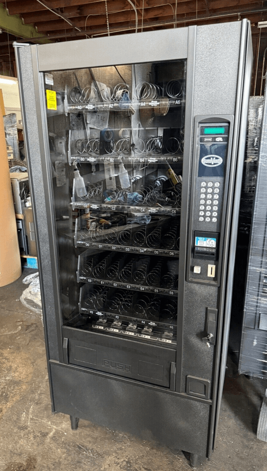 Refurbished Crane GPL 173 Snack Vending Machine — Shallow Depth, Up to 672 Items Refurbished Crane GPL 173 Snack Vending Machine — Shallow Depth, Up to 672 Items